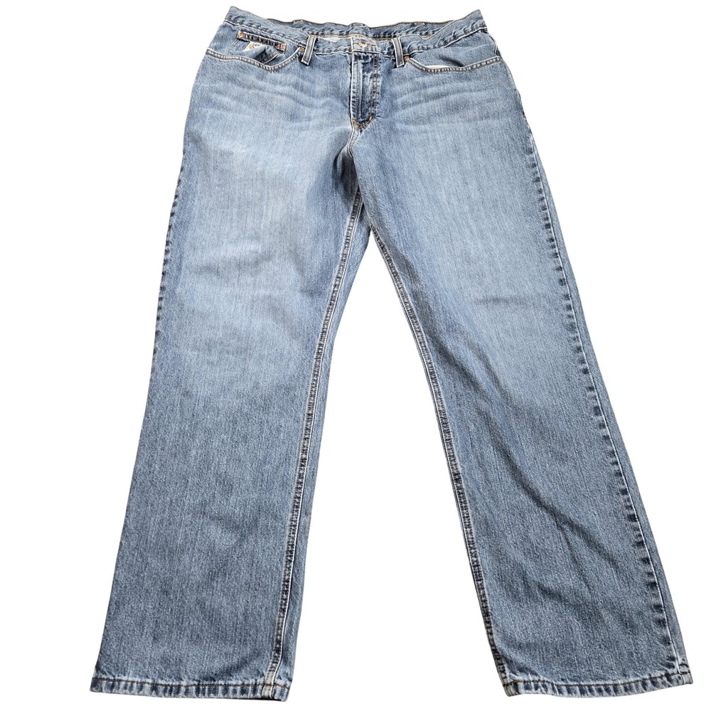 Cinch Jeans Mens 38x31 (tag 38x32) Blue Straight Denim Cinch Up Western Cowboy